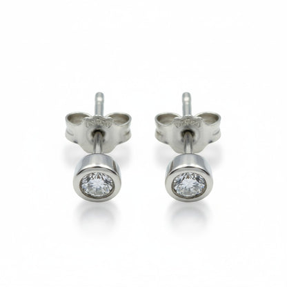 Λευκόχρυσα Σκουλαρίκια Διαμάντι Κ18