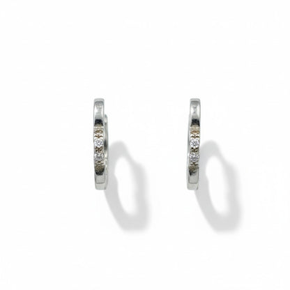 Λευκόχρυσα Σκουλαρίκια Κυματιστό Κ14