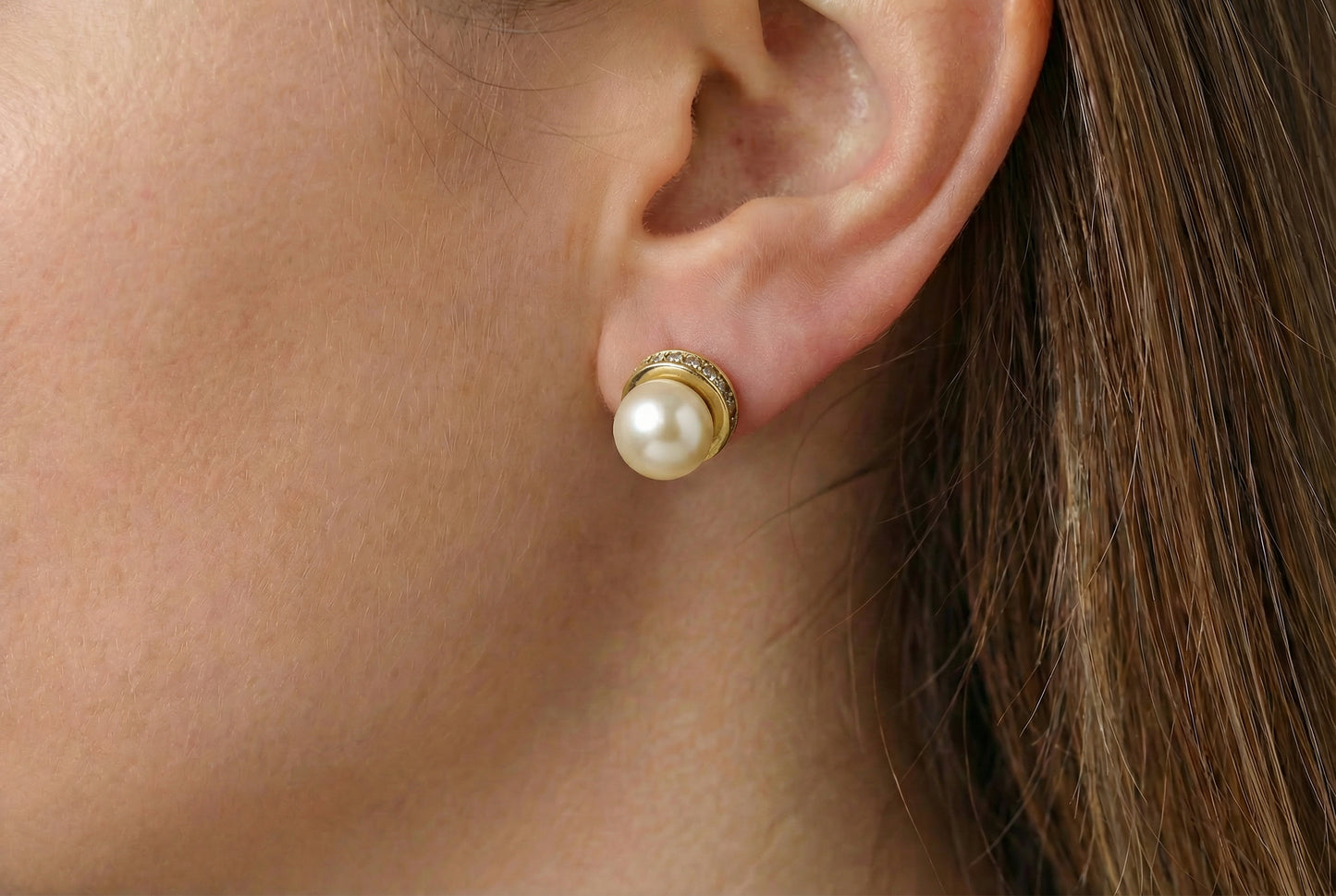 Σκουλαρίκια Μαργαριτάρι Ζιργκόν Κ14