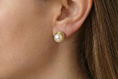 Σκουλαρίκια Μαργαριτάρι Ζιργκόν Κ14