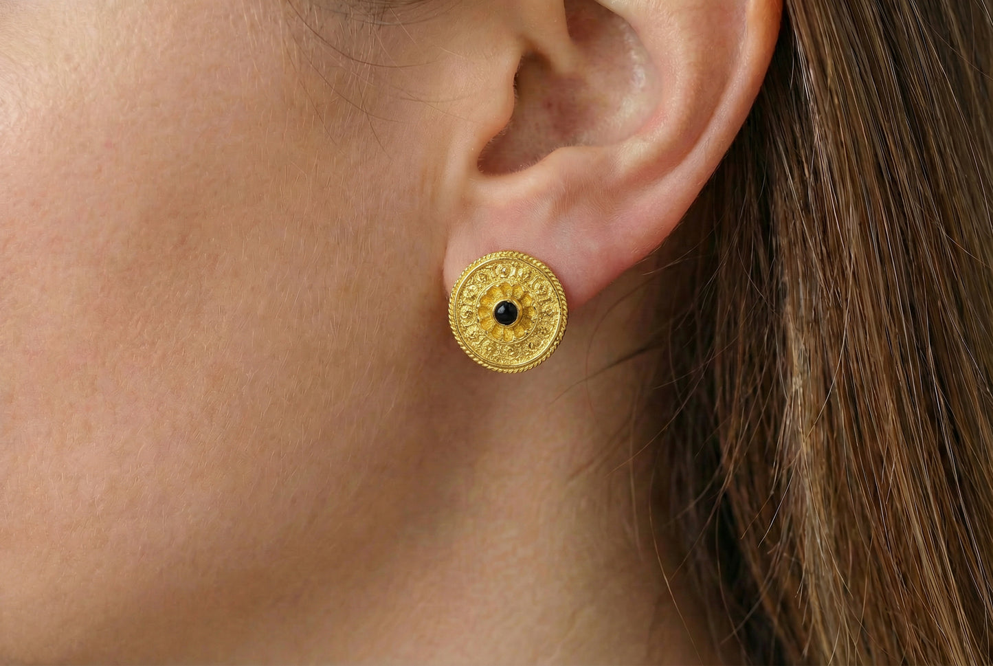 Βυζαντινά Σκουλαρίκια Στρογγυλά Κ14