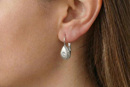 Σκουλαρίκια Δάκρυ Ματ Φινίρισμα Κ14