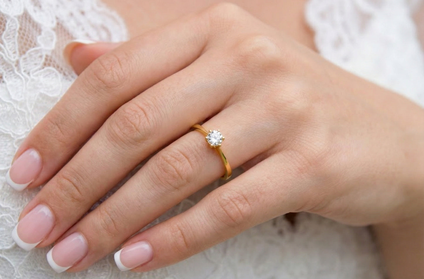 Μονόπετρο Δαχτυλίδι Χρυσό Κ14- ΜΑ076